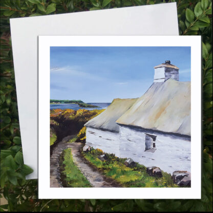 Pembrokeshire Seaside Cottage. Greetings Card.