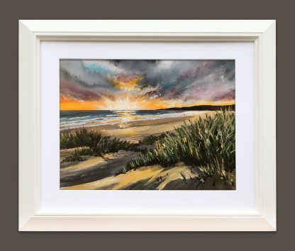 Jill Jones' seascape paintings: 'Fiery Fresh West'