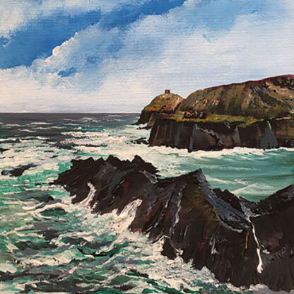 Blue Lagoon, Abereiddy. Original Painting