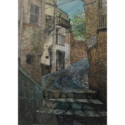 Vintage Sicily 1980. Original Painting