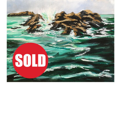 Emerald Rocks. Original Painting.