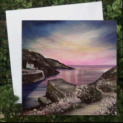 Evening Gathers.  Greetings Card.