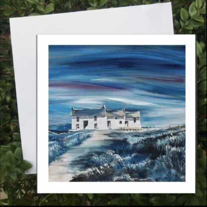 Midnight Preseli Cottage. Greetings Card.