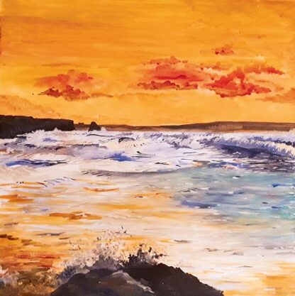 Newgale to Talbenny Church.  Original Painting.