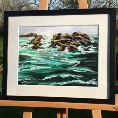 Emerald Rocks. Original Painting. - Image 2