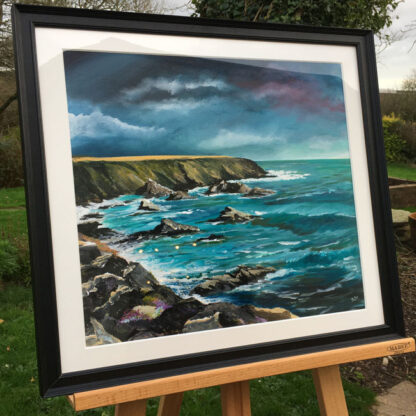 Summer Field and Storm.  Original Painting - Image 2
