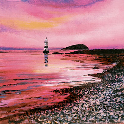 Wider Wales - Penmon Point in Pink. Original Painting - Image 3