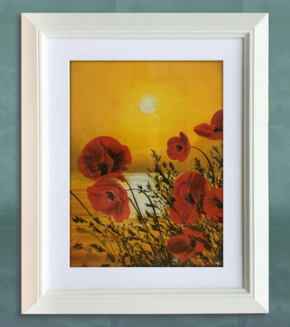 Gold and Poppies. Original Painting. - Image 2