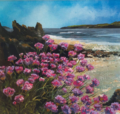 Sea Thrift. Original Painting.