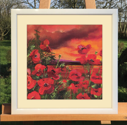 Sunset Poppies (polyptych) 1 of 4. Original Painting. - Image 2