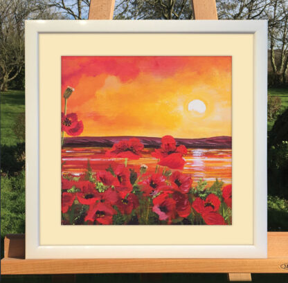 Sunset Poppies (polyptych) 2 of 4. Original Painting. - Image 2