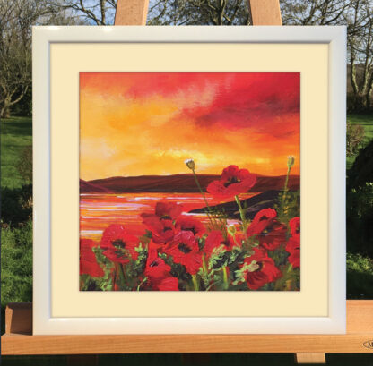 Sunset Poppies (polyptych) 3 of 4. Original Painting. - Image 2