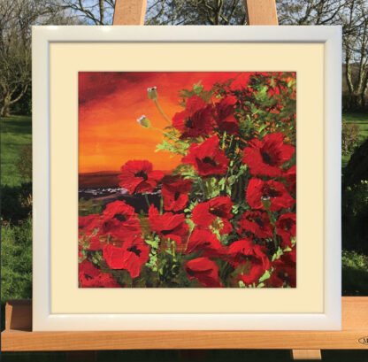 Sunset Poppies (polyptych) 4 of 4. Original Painting. - Image 3