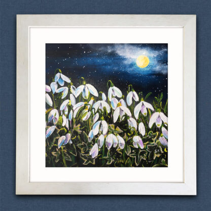 Starlight Snowdrops. Original Acrylics painting. - Image 2