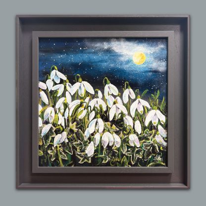 Starlight Snowdrops. Original Acrylics painting. - Image 2