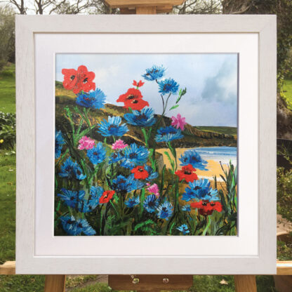 Wildflower Happy Place. (Left) Original Painting. - Image 2