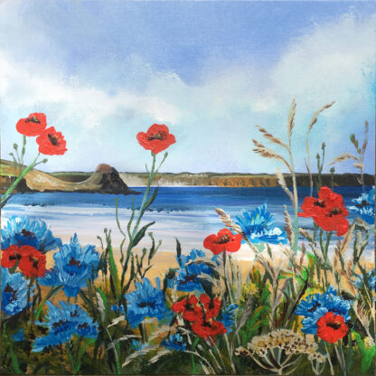 Wildflower Happy Place. (Centre) Original painting.
