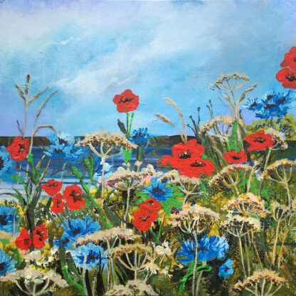 Wildflower Happy Place. (Right) Original painting.