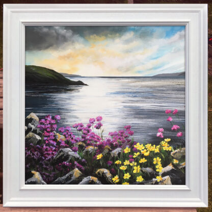 Sea Thrift and Buttercups. Original painting. - Image 2