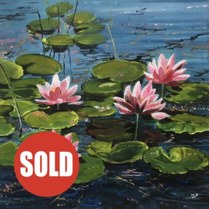 Water Lilies. Original Painting.