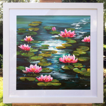 Light on Lilies. Original Painting. - Image 2