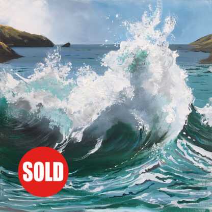 Waves in the Bay. Original Painting.