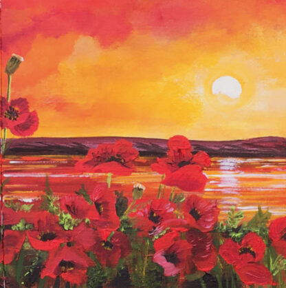 Sunset Poppies no. 2. Fine Art Giclée Print.
