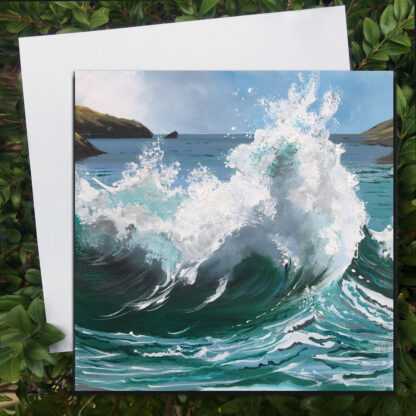 Waves in the Bay. Greetings card.