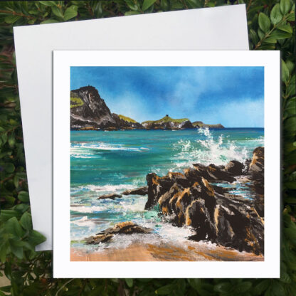 Traeth Llyfn Tumble Greetings card.