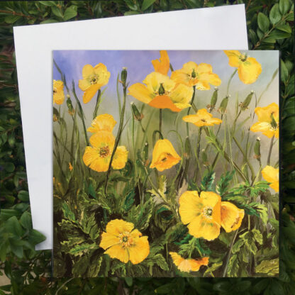 Welsh Poppies Greetings card.