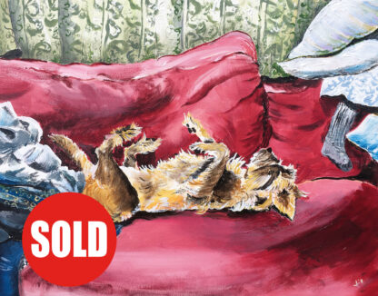 A Hard Day's Night. (Or still life with sock). Original Painting.