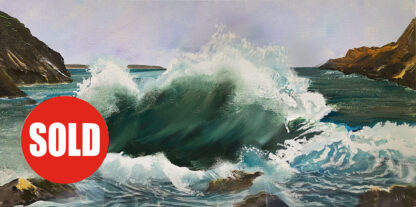 Brave the Waves. Original Painting.