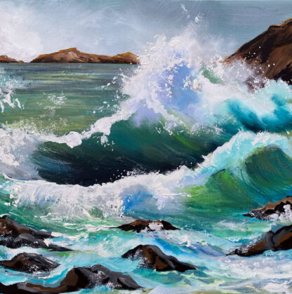 Rockpool Splash. Original Painting. - Image 3