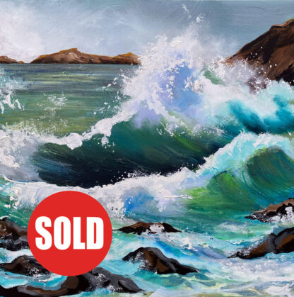 Rockpool Splash. Original Painting.