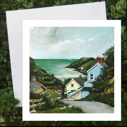 Doves in the Green. Greetings card.