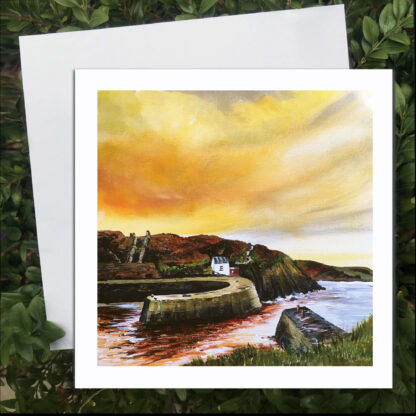 Golden Sunset. Greetings card.