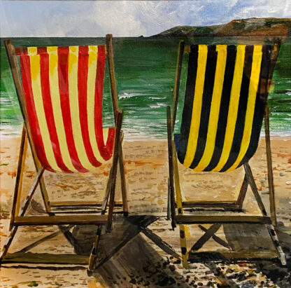 Stripey Sunday. Original Painting.