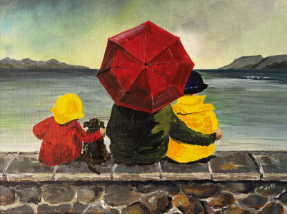 Under My Umbrella. Original Painting. - Image 3