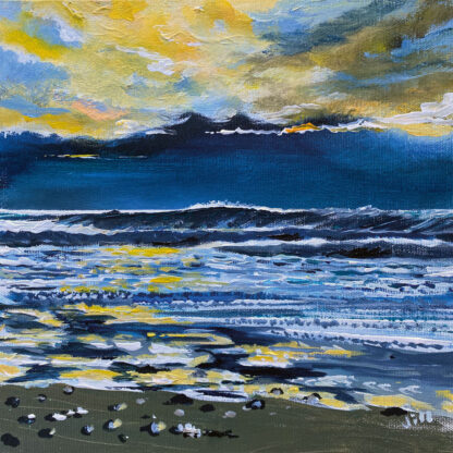 Blue and Gold. Original Painting.