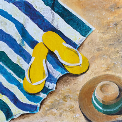 Sandals. Original Painting.