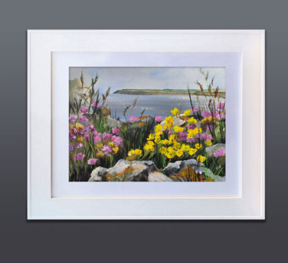 Sea Thrift and Baskets of Gold. Original Painting. - Image 2