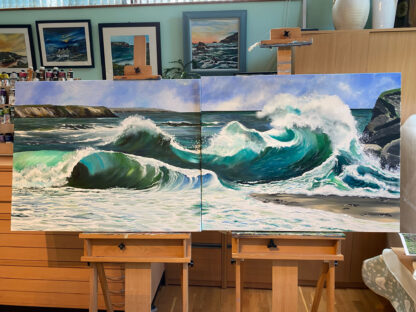 Here Come old Flat Top... Original Painting. - Image 2