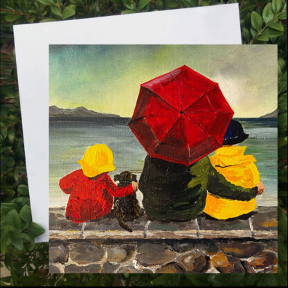 Under my Umbrella. Greetings card.