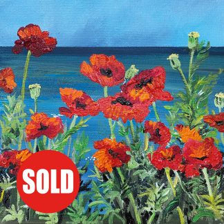 'Seaside' Poppies'. Original Painting.