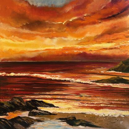 Red Sky at Night. Original Painting.