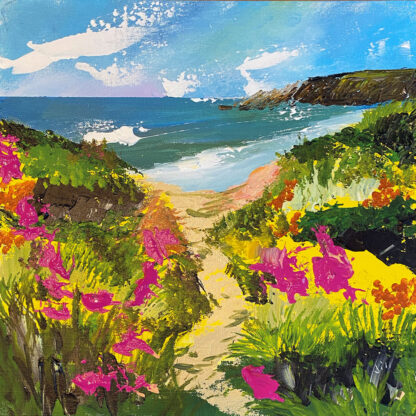 'To the Beach!'  Original Painting.