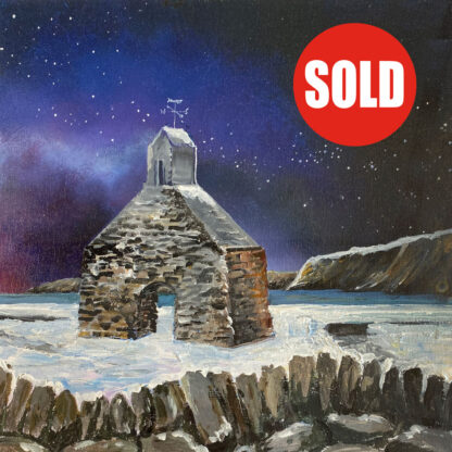 'Snowy Cwm-yr-Eglwys'  Original Painting.