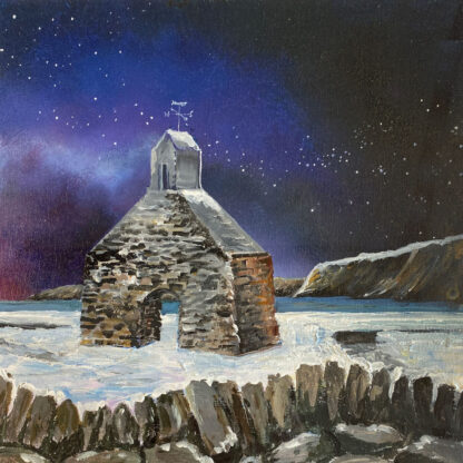 'Snowy Cwm-yr-Eglwys'  Original Painting. - Image 3