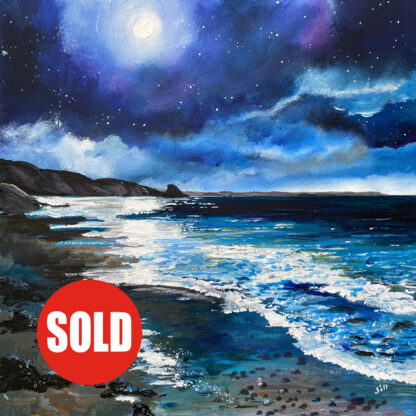 'Midnight Waves Whisper'  Original Painting.