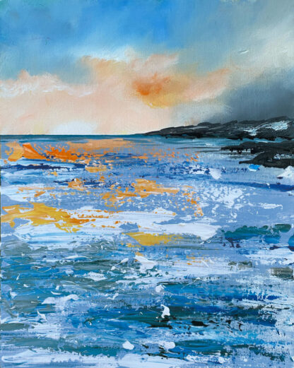 'Peachy Grey Skies'  Original Painting.